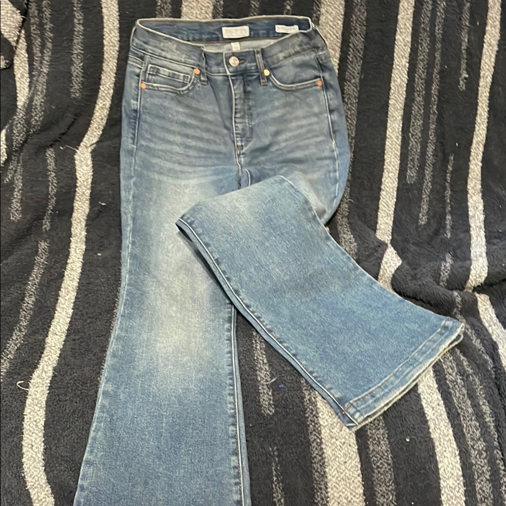 Sofia by Sofia Vergara Blue Flare Wide Leg Jeans
